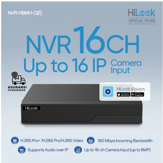 NVR Hilook 16Channel Support Audio